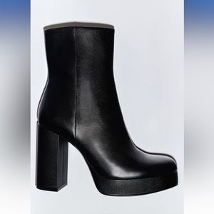 ✨SALE✨ ZARA PLATFORM LEATHER ANKLE BOOTS ✨SALE✨